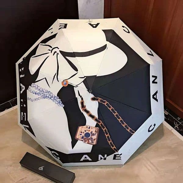 Designer Umbrella Luxury Folding Umbrella Designer Women Letters Print UVprotection Sunshade Automatic