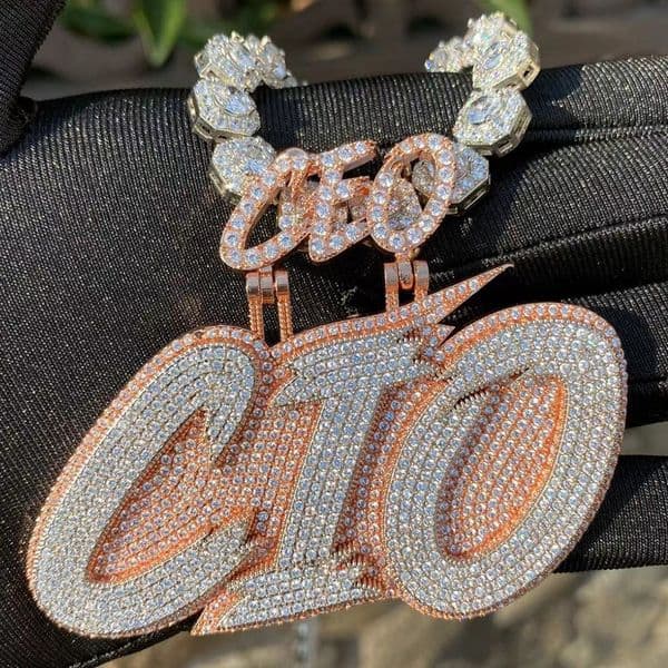 Men Women Fashion Custom Name Pendants Bling Full Iced Out CZ Letters Pendant With Free 3mm 24inch Rope Chain Cubic Zirconia Men Hip Hop Jewelry
