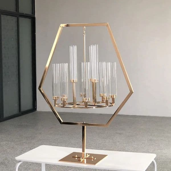 decoration Hot arrival new tall crystal sticks candelabra for table wedding centerpieces imake610