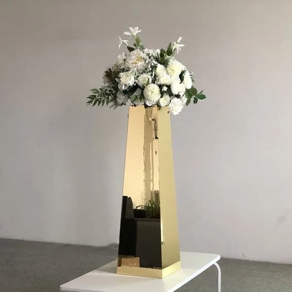3pcs one set)decoration For gold mirror acrylic display pedestal flower stand for wedding centerpieces 617