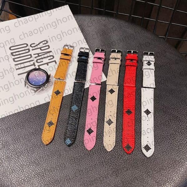 20mm 22mm Leather Straps Band For Samsung Galaxy Watch 42mm Active 2 40 44mm Gear S2 Watchband Luxury M Strap HUAWEI Watch GT 2e Pro Band