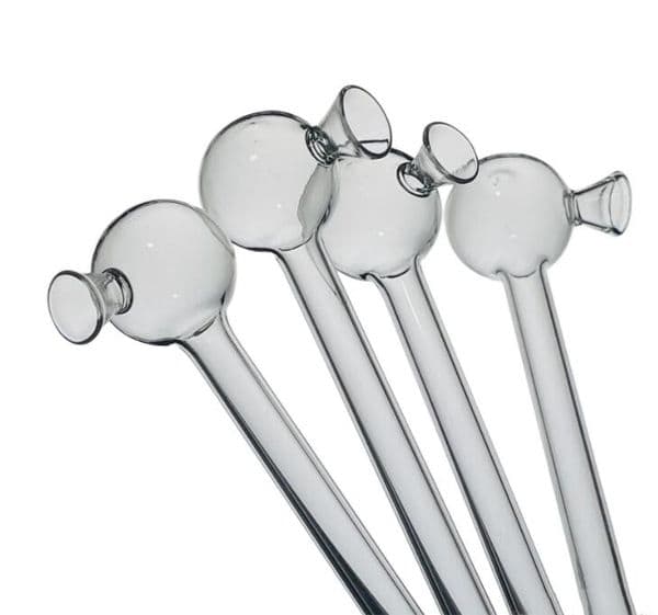 15cm length Clear Glass Pipe Oil Nail Burning Jumbo Pipes 30mm Big Bowl Glass Burner Concentrate 6 inch Thick Transparent Great Smoking Tubes for Smokers