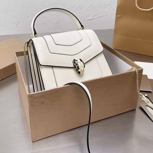 2023 Fashion Handbag Crossbody Bags Genuine Leather Handle Tote Bag Snake Diamond Buckle Chain Shoulder Strap Flap Evening Clutch High Quality Handbags Purse