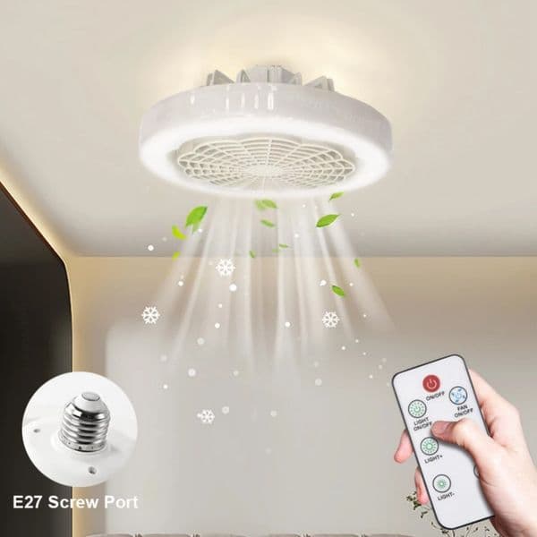 30W E27 Ceiling Lights Fan With Remote Control Chandelier Fan Pendant Light Ceiling Fan for Bedroom Living Home 3 Speeds