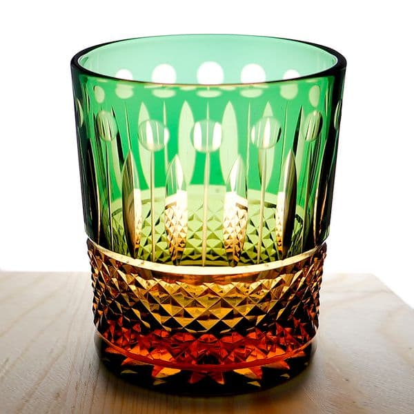 Szhome France Saint Luxury Goods Diamond Cut Crystal Wine Glass Manual Carve Amber Whiskey Cup XO Tumbler Brandy Snifter Wood Gift Box