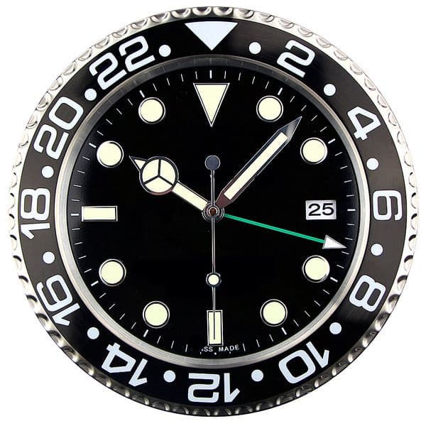 Wall Clocks Super Silent Clock Metal Modern Design Large Watch Home Stainless Steel Luminous The Date Will Work H250116OKHC