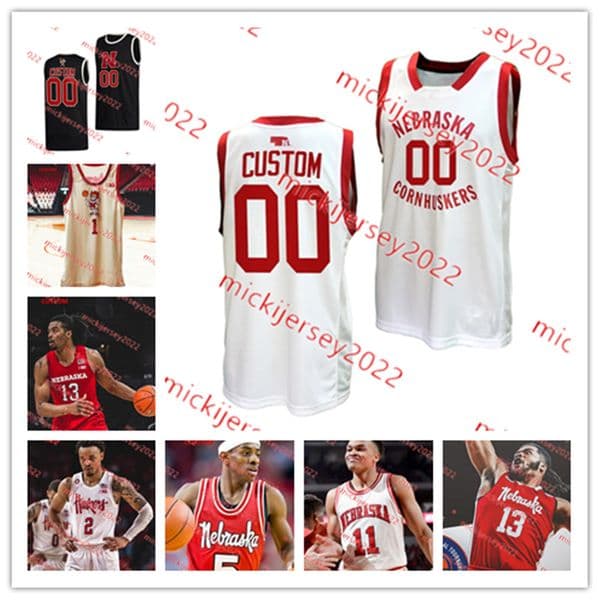Keisei Tominaga C.J. Wilcher Nebraska Cornhuskers Basketball Jersey Custom Stitched Mens Youth Sam Hoiberg Ramel Lloyd Jr. Juwan Gary Blaise Keita Nebraska Jerseys