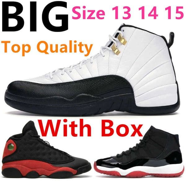 DHgate OG Size Big 13 14 15 Basketball Shoes With Box 11 Bred 13s Jumpman 12 Taxi Top Quality Mens Designer Sports Sneakers Outdoor Fashion Footwear