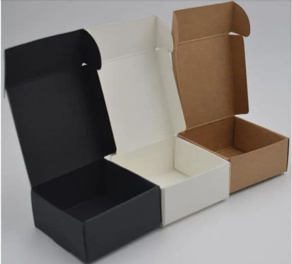 3 Size Small Kraft Paper Box Carton Packing Boxes for Gift Wedding Favor Packaging Soap Baking akes Cookies Chocolate Packing Box