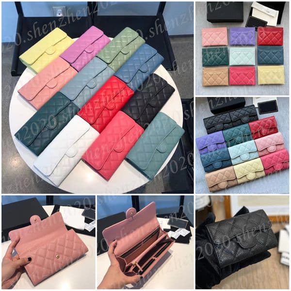 3styles 31options Premium Leather Fashion Card Holders and Wallets Purse Card Bags with Gold Metal Logo