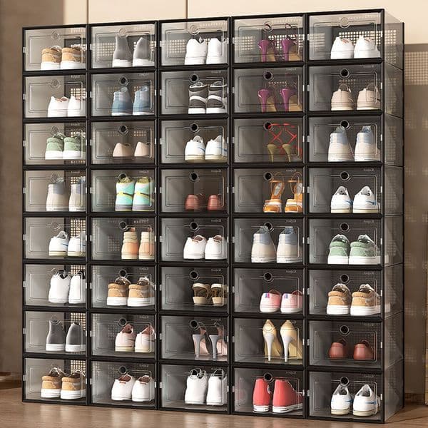 Storage Boxes Bins Furniture Storage Cloakroom Rack Foldable Shoe Box Cl250117