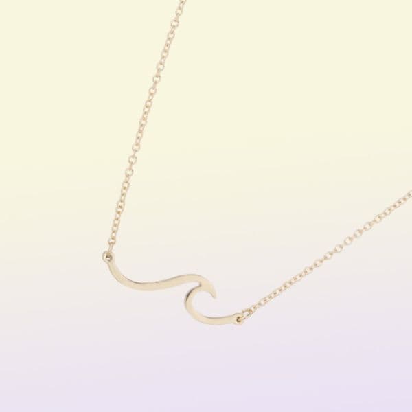 European and American jewelry long wave necklace only beautiful waves waves pendant clavicle chain beach surfers friend gifts88991