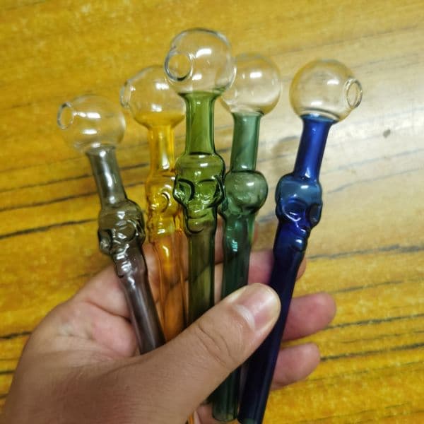 15cm Great Thick Clear Glass Burner Glass Tube Pipe somking pipes water pipes Handcraft