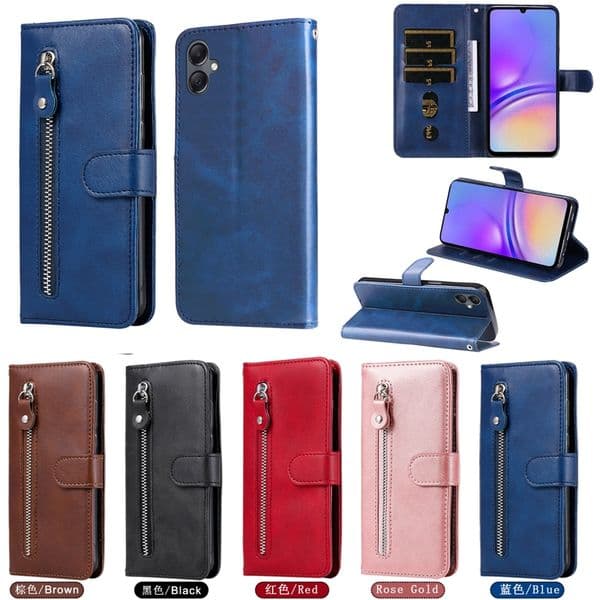S26 Case Multi-functional Zipper Leather Wallet For Samsung S25 Plus Ultra M56 X 7 Pro M16 F16 F06 A16 A06 A35 A25 Business ID Card Slot Holder Flip Cover Pouch
