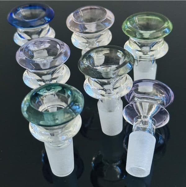 14mm 18mm Male Glass Bowl Clear Color For Hookahs Bong With Handle Smoking Tool Slide Bowls Water Piece