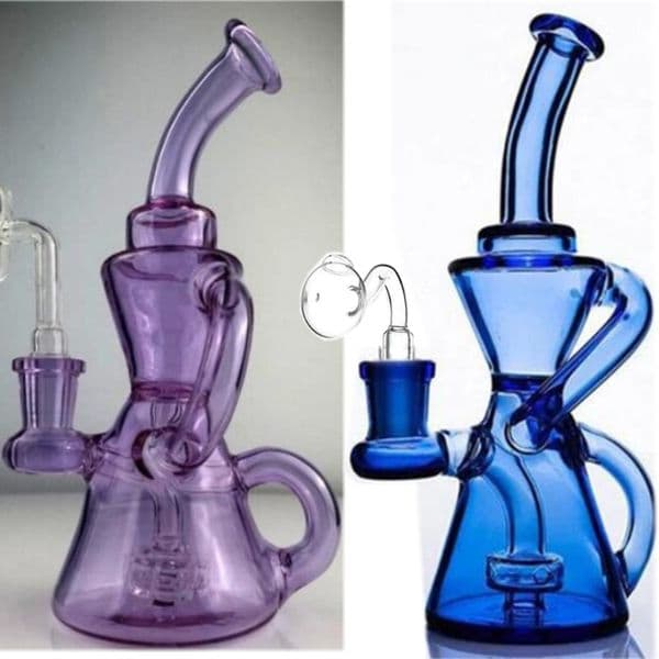 Oil Rig glass bongs in black color and neck with water pipe glass bongs 14MM oil burner 8inch mini bong