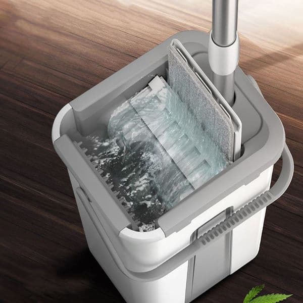 Magic Squeeze With Flat Bucket Rotating Mop For Wash or House Home Cleaning Cleaner Easy