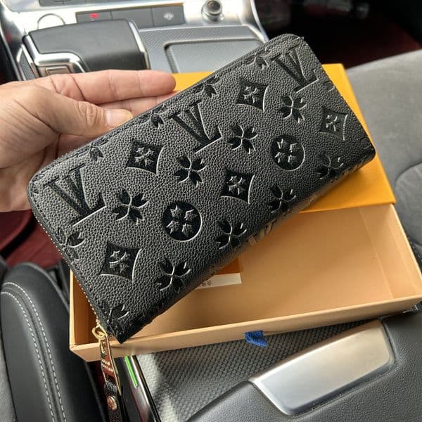 Designers Fashion Black empreinte women clutch lady ladies long wallet pu leather single zipper wallets classical coin purse card holder 60017 purse wallet With Box