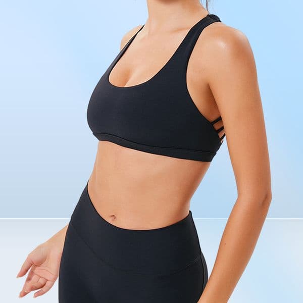 yoga Double-sided nylon new sports bra cross back sexy yoga women underwears shockproof running fitness bra workout gym clothes women