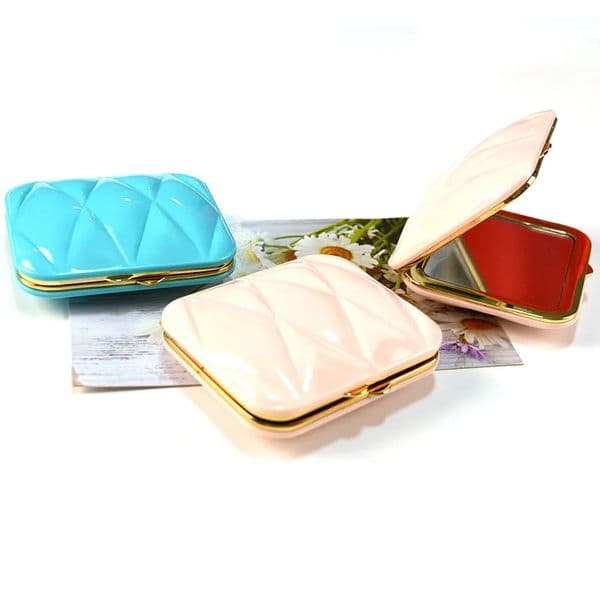 Portable LED Light Makeup Lights Compact Make Up Pocket Mirrors Vanity Cosmetic Hand Folding Led Mirror Lamp Gift 231021