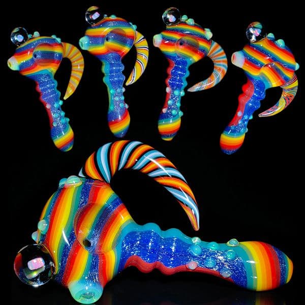 glass spoon pipe glass dry herb hand blown 4.5inch hand spoon pipe handcrafted glass tobacco pipe Unique Handmade Glass Smoking Pipe