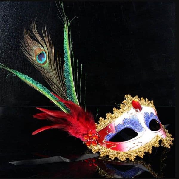 Women Sexy Hallowmas Venetian Mask Masquerade Pheasant Peacock Feather Masks Half Face mask Ball Party exquisite 20pcs/lot