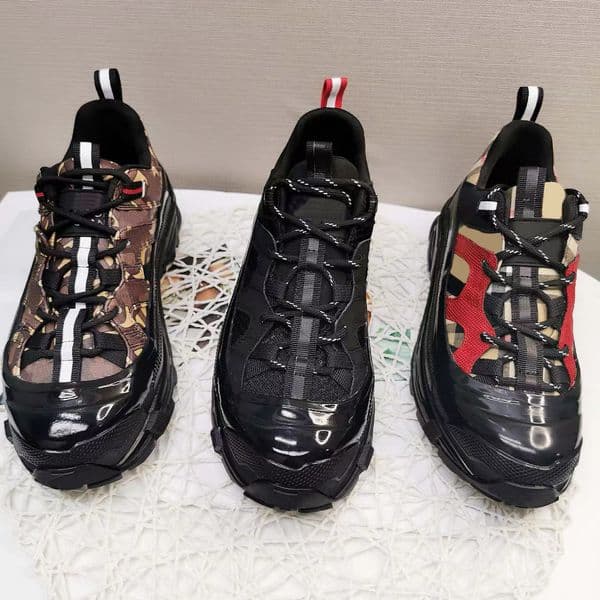 Designer Sneakers Striped Casual Shoes Vintage Sneaker Platform Trainer Print Check Trainers Men Shoe