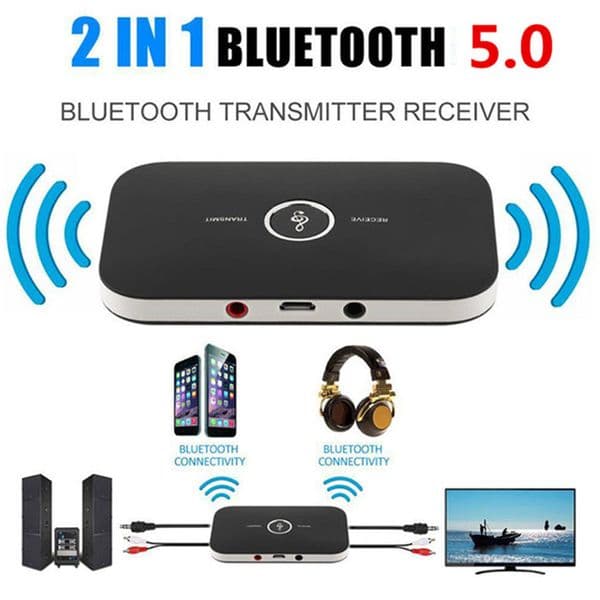Wireless Bluetooth Transmitter Receiver 3.5mm Audio Adapter for TV Car SmartPhones Laptop PC Tablet DVD CD Headphone Speaker MP3/MP4 Headset