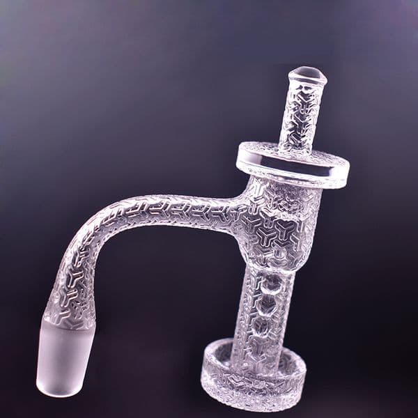 Smoking Accessories Engraved Barrel XL Beveled Edge Terp Slurper Set Full Weld Quartz Banger Star Eteched with Carb Cap & Pill For water oil Bong