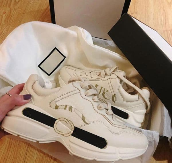 Vintage Beige Casual Shoes Leather Casual Women Shoe Comfortable Fashion Men Sneakers Mouth Tiger Size 35-45