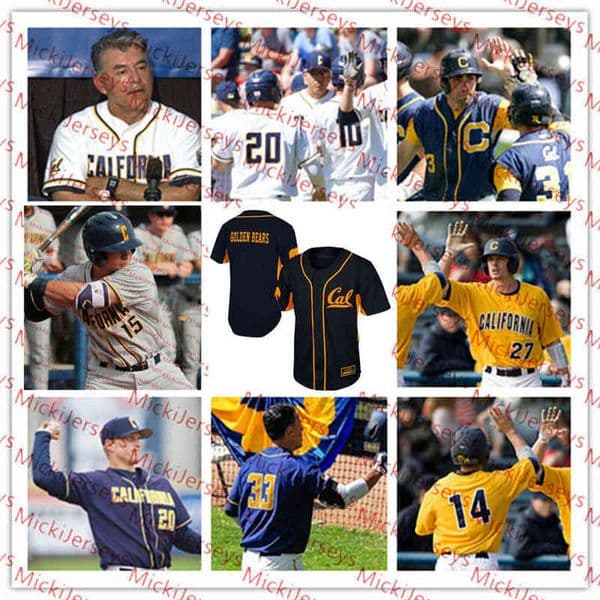 College Baseball Wears College 2022 NCAA Custom Cal Bears Stitched College Baseball Jersey 0 Dez Loessberg 27 Ben Lake 23 Andrew Knapp Jersey 20 MITCHELL KRANSON 3