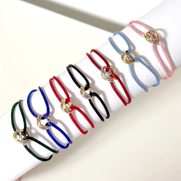 Charm Bracelets Fashion 316L Stainless Steel Trinity ring string Bracelet three Rings hand strap couple bracelets for women and men fashion jewwelry famous brand