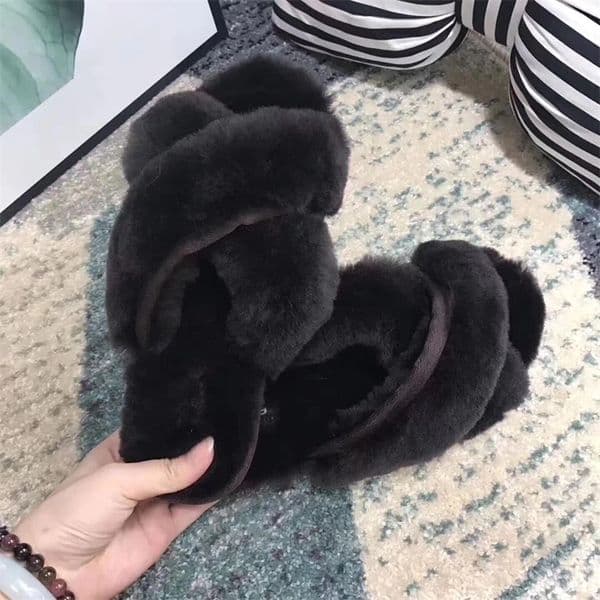 2022 The New women Fluffette scuffita cotton slippers snow boots soft natural fur Classic ug fuzz casual warm indoor outdoor women's shoe EU35-45