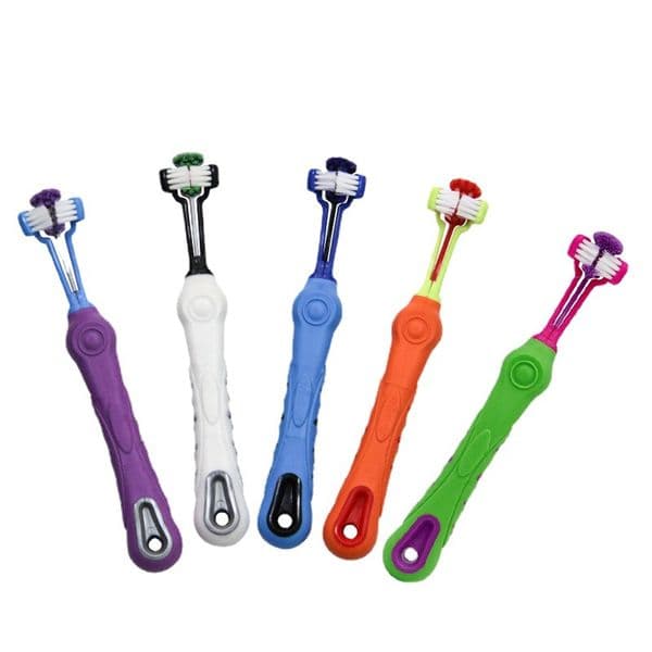 Three-sided Pet Dog Toothbrush Puppy Multi-angle Toothbrush Cleaning Oral Dog Dental Health Grooming Supplies DH97