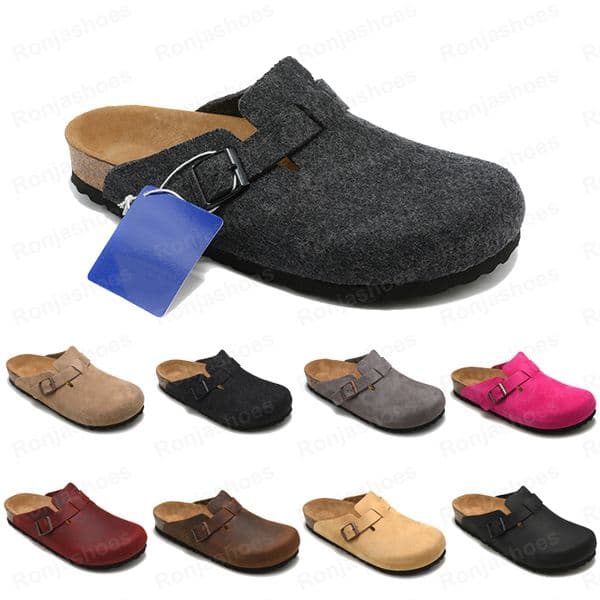 designer Boston summer cork flat slippers Fashion designs leather slipper Favourite Beach sandals Casual shoes Clogs for Women Men bag head Arizona Mayari Scuffs