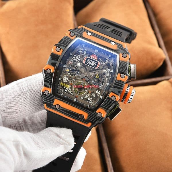 New generation movement hollow design business watch modern movement mechanical wind quartz small three disc craft watches