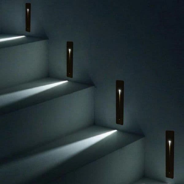 Recessed 3W LED Stair Lamp Rectangle AC110V240V Indoor Led Wall Sconce Lighting Stairs Step Stairway Hallway Staircase Light