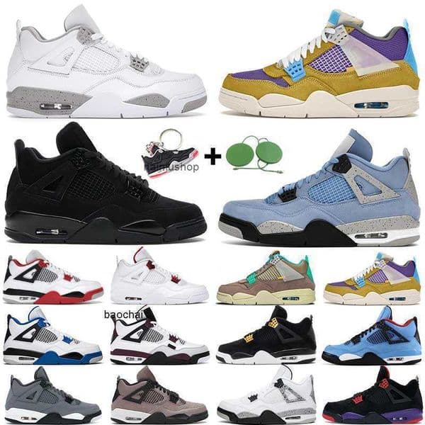 2026 Casual men women basketball shoes 4 4s Desert Moss University Blue White Oreo Taupe Haze Black Cat Bred Cactus Jack mens trainers sports sneakers