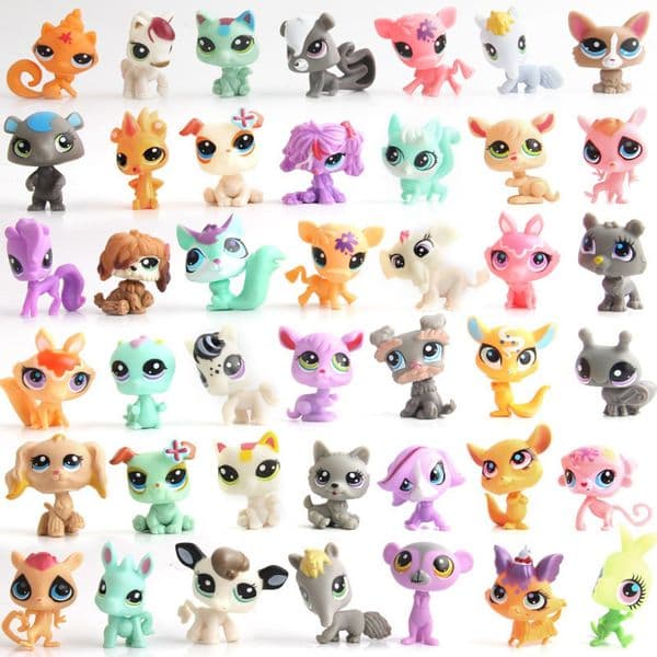 Cute Figures CAT Animals Rare Littlest Toys Pets Mini Stands Old Figures Collection Original Garden Handmade Dolls Gift 1195
