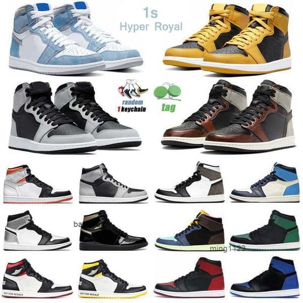 newest 1s Hyper Royal High OG Basketball Shoes Men Women 1 Seafoam Pollen Military Blue Electro Orange Dark Mocha Mens Trainers Sport