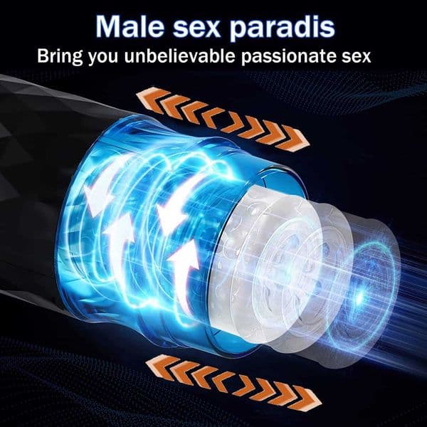 Masturbator Sex Toy PowerRider Automatic Male s Cup with 10 Thrusting Rotating Hands-Free Electric Pocket Pussy Realistic TPE EVQE