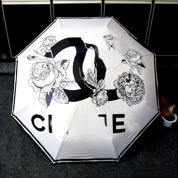 Elegant Designer Camellia Umbrellas Automatic Sun Protection UV Umbrella