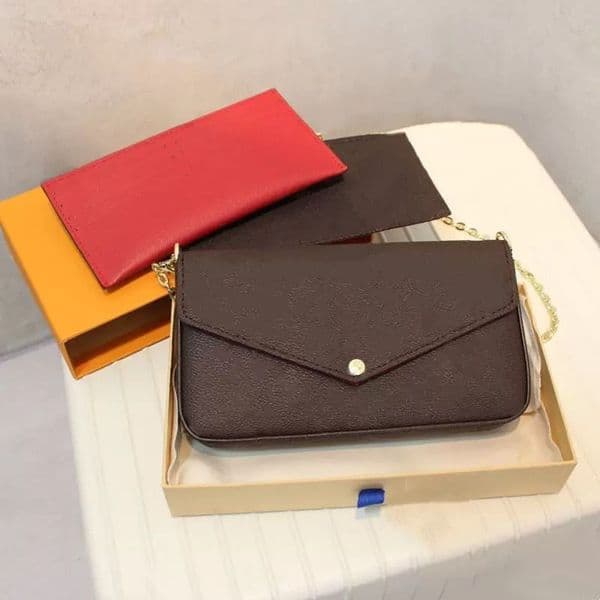 Hot Original High Quality 3pcs Set Luxurys Designers Bags Purse Woman totes Fashion Monogrames Multi Pochette Felicie Chain louiseity Fashion viutonity lvs