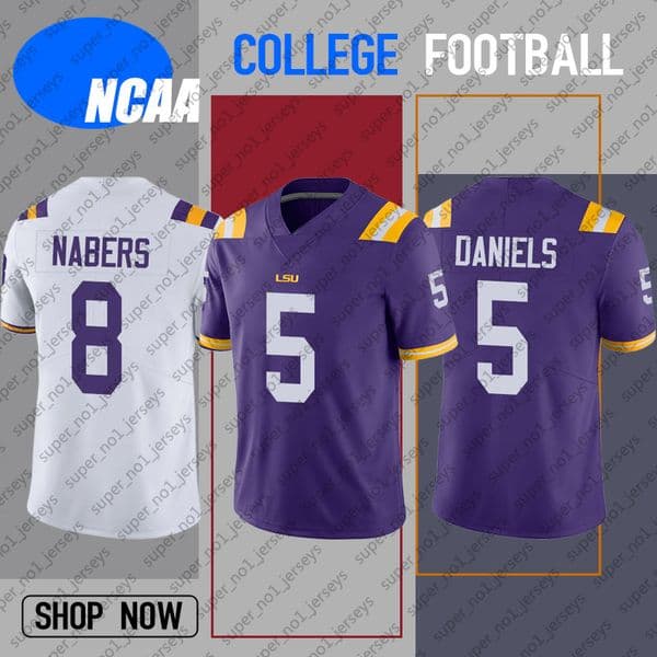 Football Jerseys LSU Tigers Football Jersey 5 Jayden Daniels 8 Malik Nabers 7 Kayshon Boutte Micah Baskerville Jerseys Josh Williams Perkins Jr Joe Burrow