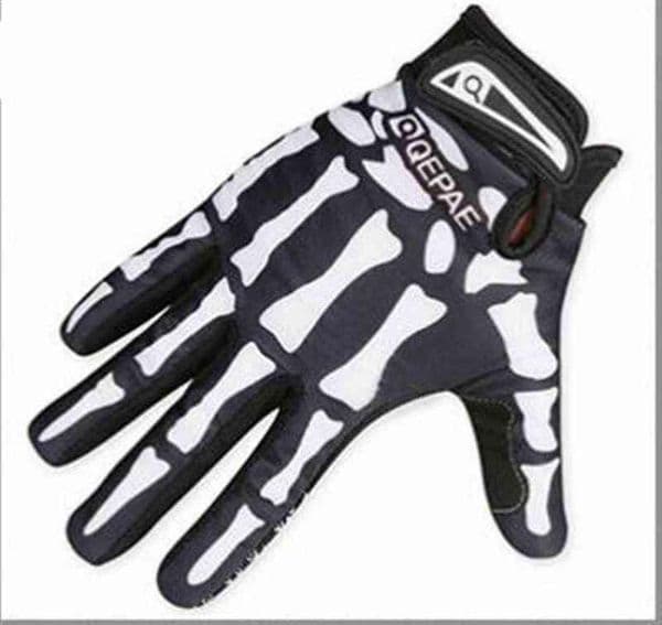 Mens Designer Biker Racing Gloves Summer Winter Five Fingers Gloves Finger Protected Skull Printed Breathable Gloves271D T22081585