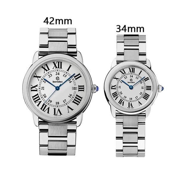 Lovers Watch Fashion men 42 women 34 size watch, elegant simple and generous for business travel Roman dial hand set diamond SOLO