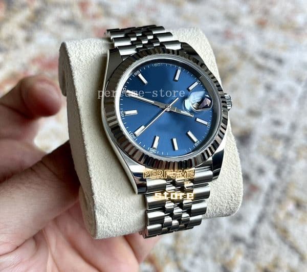 Luxury Wristwatch 41mm Date just 126334 Blue Index Jubilee Fluted Bezel Men's Automatic Watch