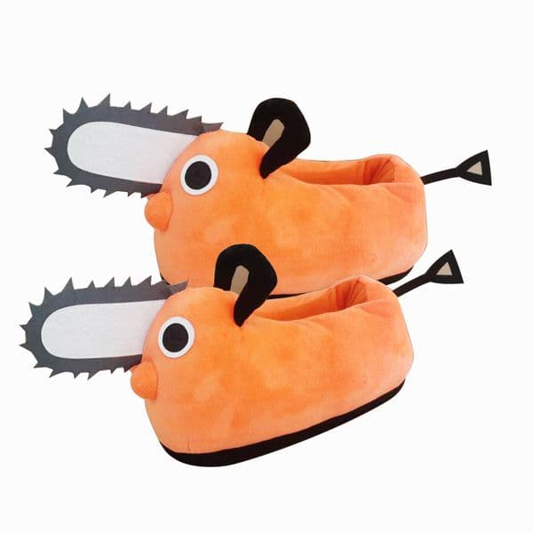 2025 Black Friday Plush Dolls Chainsaw Man Pochita Slipper Peluche Chainsawman Shoes Anime Happy Orange Dog Stuffed Soft Toy Kawaii ie Gift 221128