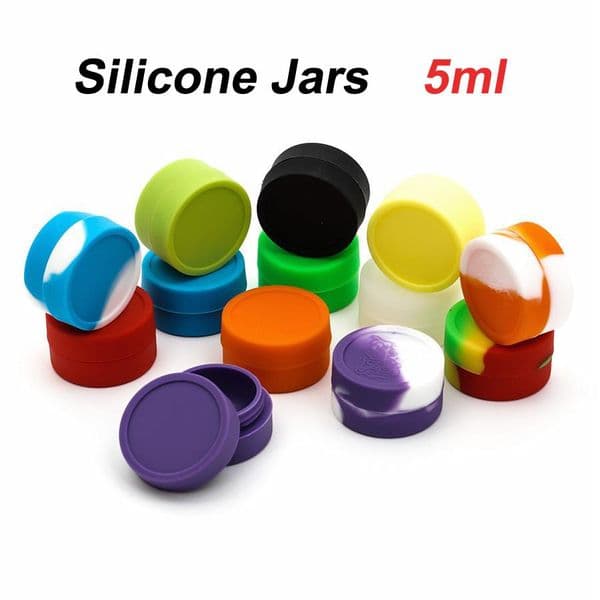 5ml Food Grade Nonstick Wax Silicone Container Jars Dab Tool Storage Jars Oil Holder