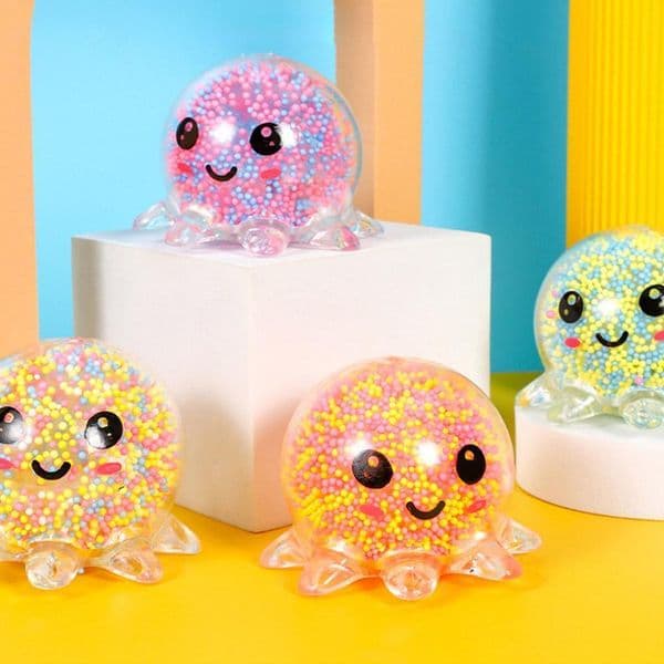 Decompression Toy Kawaii Octopus Ball Anti Stress Squeeze Fidget s For Children Adult Girl Glowing Light Funny Antistress Squishy Kids Gift 221129